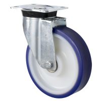 LAG P60 Swivel Castors with Soft Blue Polyurethane Tyre 