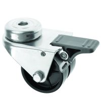 Bolt HoleTwin Plastic Wheel Castor with Brake