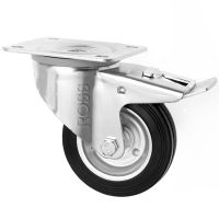 Industrial Rubber Castors with Brake 3360 Series
