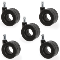 Moebius Black Office Chair Castors Set of 5