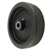 Black Rubber Wheels Cast Iron Roller Bearing