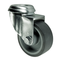 Bolt Hole Swivel Castor with Rubber Wheel