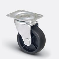 28-38mm Swivel Zinc Plated Castor Black Nylon Wheel