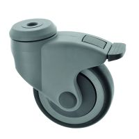 Medical Synthetic Castors Bolt Hole Fitting Braked