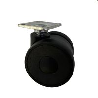 Black Top Plate Twin Wheel Castors LS Series