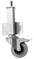 Braked Jacking Castors with Rubber Wheel