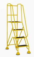 Spring Loaded Mobile 4 step Anti-Slip tread Double Handrail