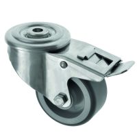 Stainless Steel Braked Castors Grey