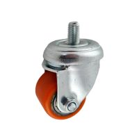 Low Level High Load Castors Bolt Hole Orange
