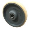 Yellow Polyurethane Wheel 250mm Cast Iron 25mm Ball Journal Bearing
