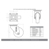 50mm Swivel Plastic Castor Black Wheel Technical