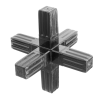 25mm Heavy Duty Box Section Connectors 6 Way