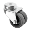 75mm Twin Wheel Castor with Grey Rubber Wheel