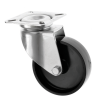 75mm Swivel Plastic Castor Black Wheel