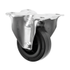 80mm Fixed Castor Black Rubber Wheel