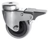 60mm Bolt Hole Castor Grey Rubber Wheel