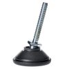 Mild Steel Plated Stud Adjustable Feet 50mm Dia, M12 x 100mm