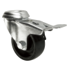 Bolt Hole Castors Black Plastic Wheel 50mm
