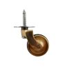 2 Screw Brass Castor with Rubber Tyre 25mm