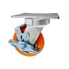 Kingpinless Braked Caster with Donut Wheel Low Rolling Resistance 3