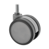 65mm Twin Wheel Furniture Castor with M8 Threaded Stem