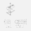Metal Butt Joint Black 65mm Length - ES-1-BK