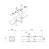 Nickel Plated Metal Tube Connector 180 degree