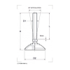 Nu-Tech Engineering Adjustable Feet A090/020 M12 x 75mm x 55mm