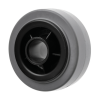 80mm Medium Duty Non Marking Grey Rubber Wheel 20mm Bore