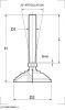 Steel Plated Adjustable Feet M20 x 150mm x 100mm