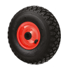 Pneumatic Rubber Wheels with Red Metal Centre 260mm