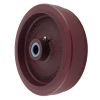 Red Polyurethane Wheel 125mm Cast Iron 15mm Roller Bearing