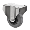 80mm Fixed Stainless Steel Castor Rubber Wheel