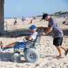 Sandcruiser wheelchair being used on the beach