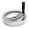 Spoked Aluminium Control Handwheel 18mm Bore Diameter
