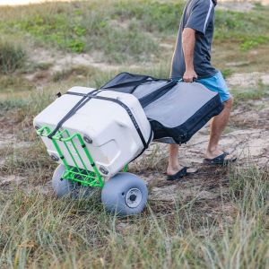 WheelEEZ Folding Beach Cart with straps 1
