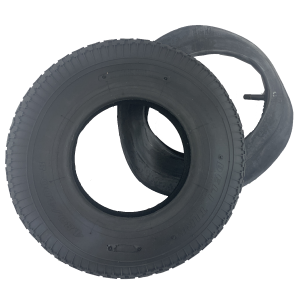 Straight Grain 5/8 Bearings BAIVE BW 4.80/4.00-8 Solid Wheelbarrow Tire Non-Slip Flat Free Wheel with 6 Iron Hub 