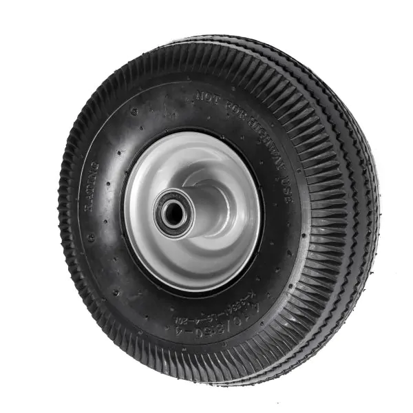 Heavy Duty 4 x 10" Sack Truck Wheel Pneumatic Tyre Tyres Barrow Black 