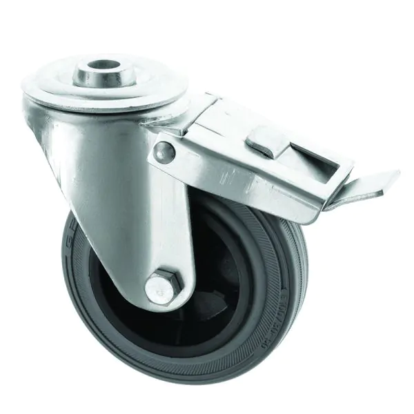 3" Castor Wheels Select Type & Qty Swivel Castors Bolt Nut Rubber Wheel Trolley 