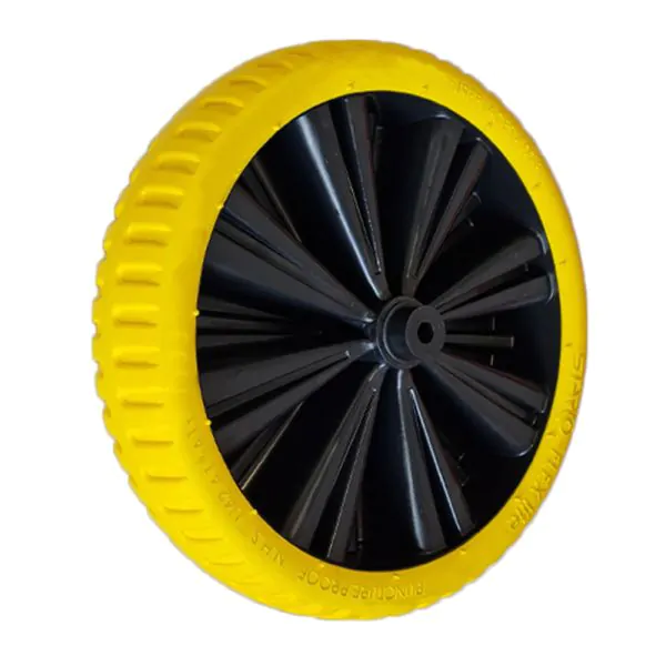 Wheelbarrow puncture outlet