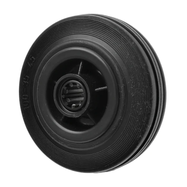 160mm Black Rubber Wheel with Roller Bearings 150kg Load